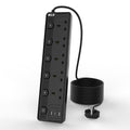 WLV 5 Gang Extension Lead with 3 USB Slots - 3M Wall Mounted Power Strip
