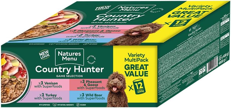 Country Hunter Game Meat Selection Grain-Free Wet Dog Food - 12 x 400g