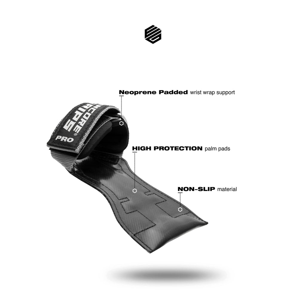 Encore Grips Lifting Straps – Rubber Weightlifting Wrist Support Pair