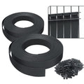 VOUNOT PVC Garden Privacy Fence Strips - 150m x 4.7cm with 300 Clips, Black