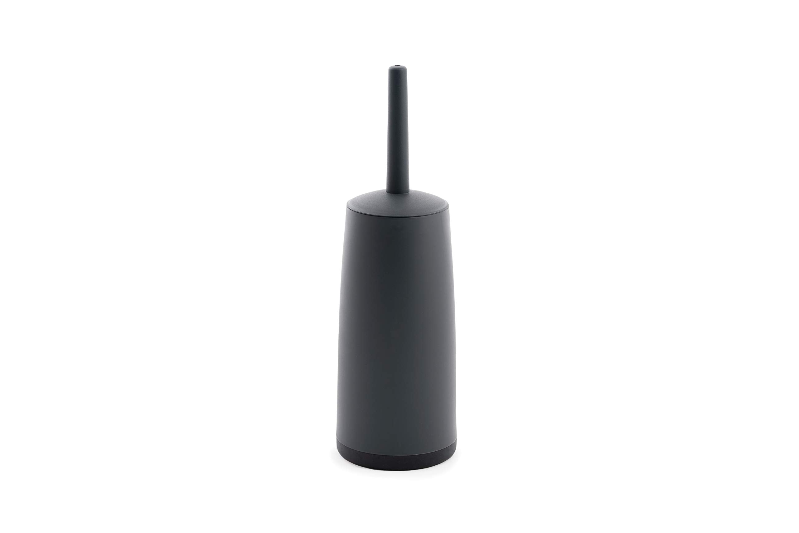 CleanPEAK Toilet Brush and Holder with Replacement Head – Charcoal Grey