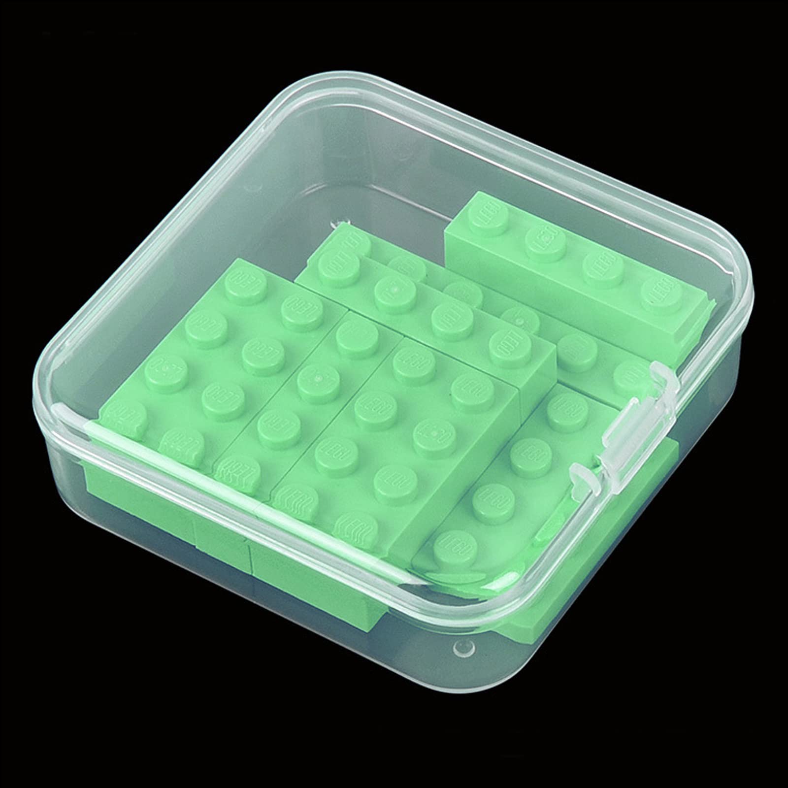 100-Pack Clear Plastic Mini Storage Boxes with Lids