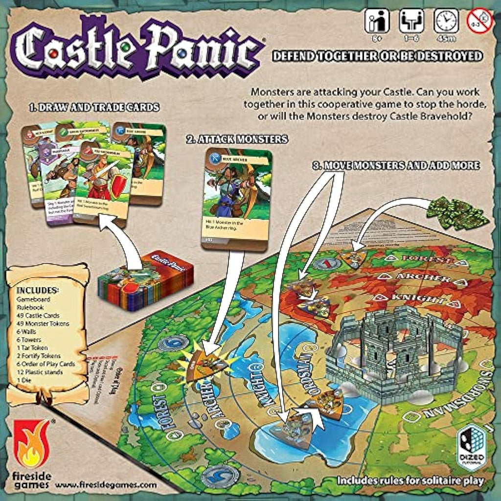 Fireside Games Castle Panic 2nd Edition | Cooperative Fantasy Board Game
