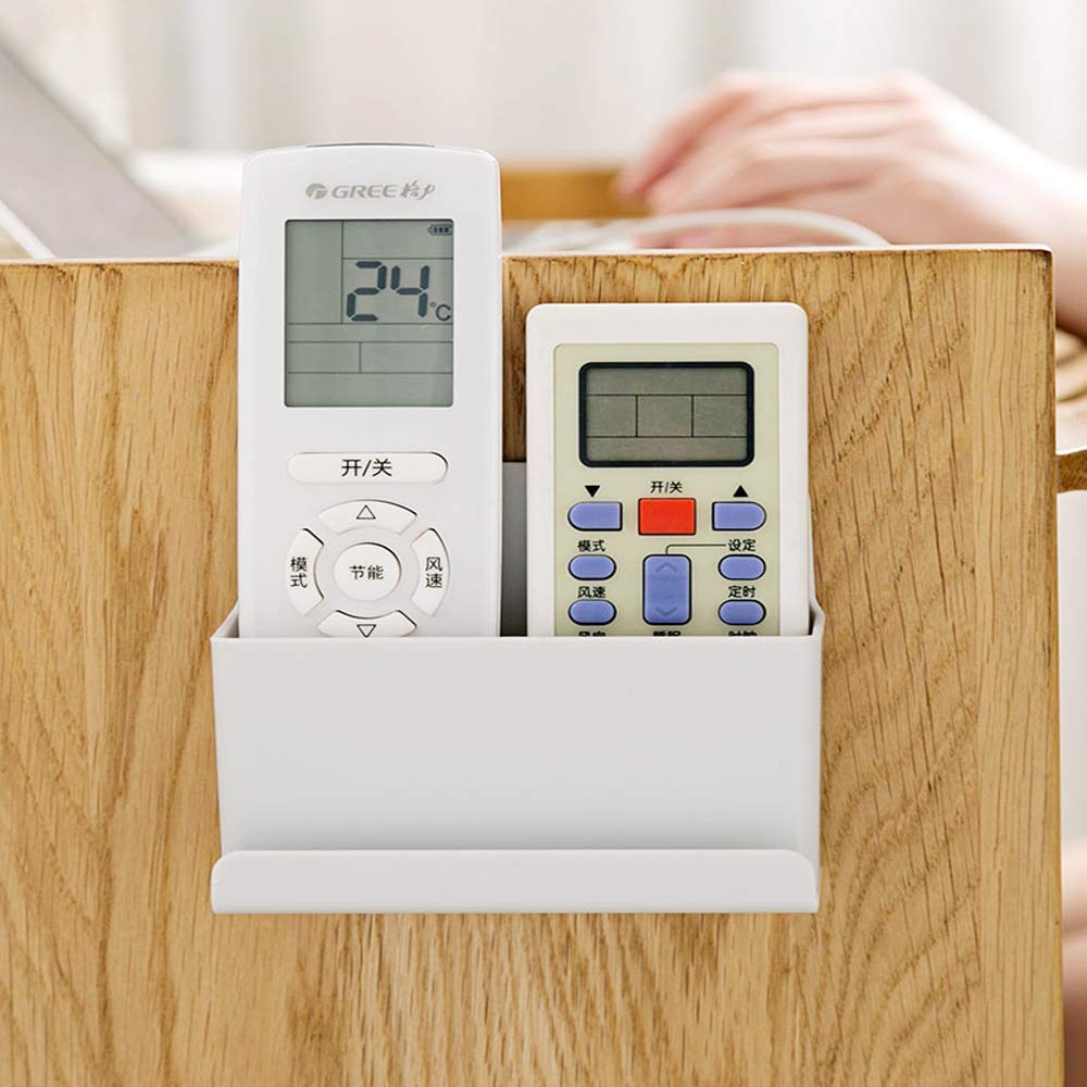 XINGYIYIJIA Wall Mounted Organizer Storage Box Remote Control Air Conditioner Storage Case Free Punch No Drilling Self Adhesive Media Organizer Hook - image 4