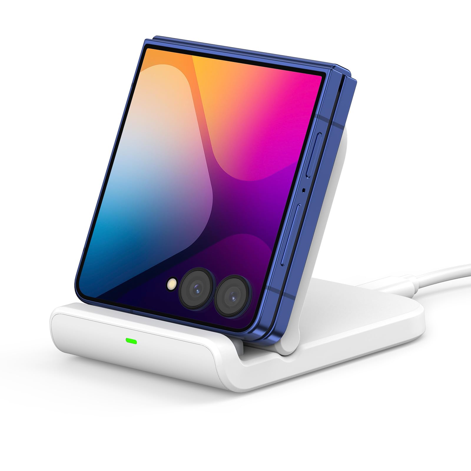 SwanScout Wireless Charger Stand for Samsung Galaxy Z Flip 7/6/5 - White