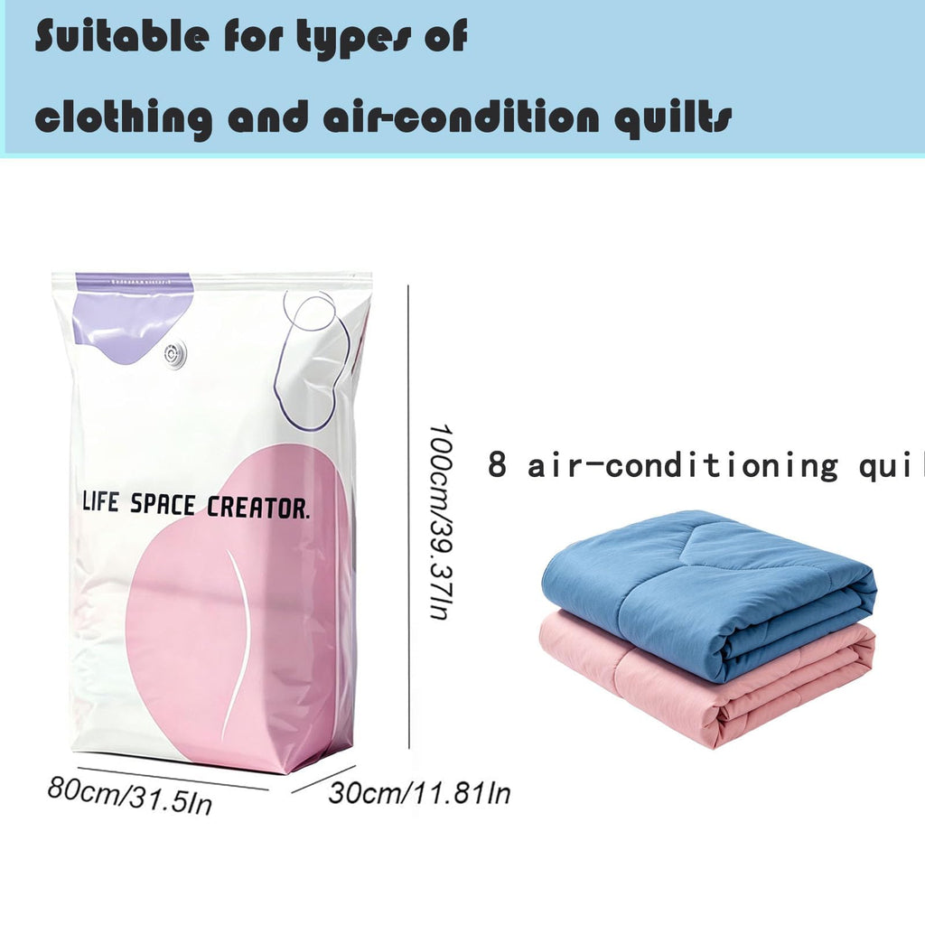 ZFFAFUR No-Pump Vacuum Storage Bags 2-Pack Large – Press & Seal Space Saver for Clothes, Duvets, Pillows & Blankets – Keeps Bedding Dry - image 3