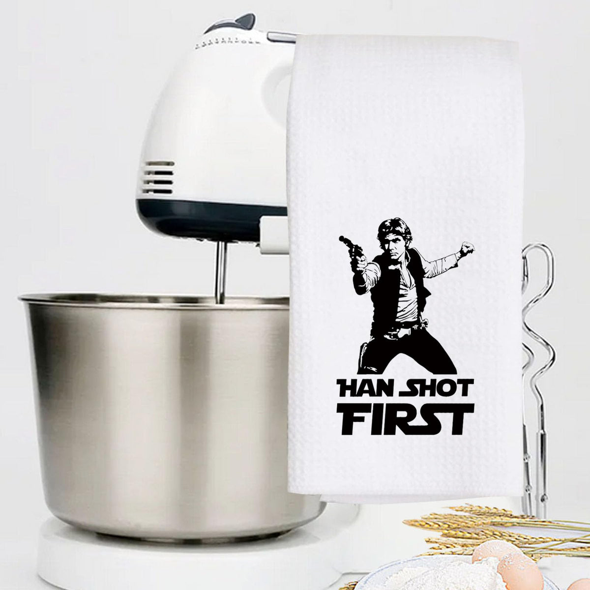 LEVLO Han Kitchen Towel Star Movie Fans Gift Han Shot First Tea Towel Han Merchandise Han Shot First Towel - image 4