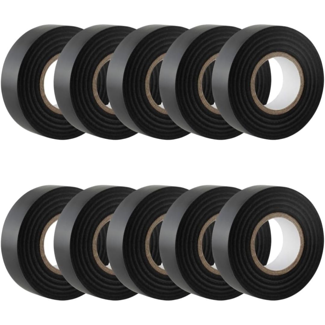 GTSE Black PVC Electrical Insulation Tape, 19mm x 20m – 10 Rolls