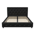 DHP Dakota Upholstered Platform Bed, Black PU Double
