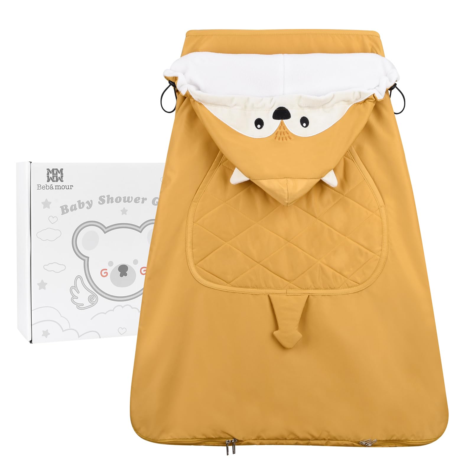 Bebear Universal Baby Carrier Winter Cover | Warm Printed Hoodie Jacket