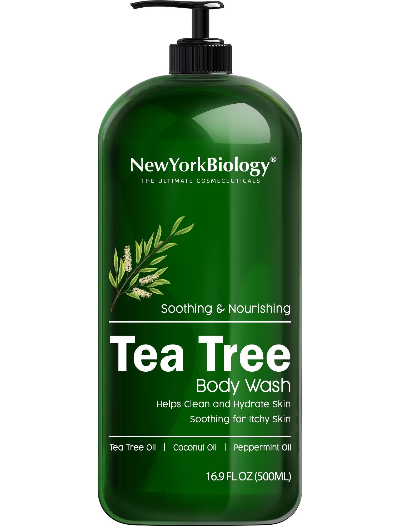 New York Biology Tea Tree Body Wash – 5% Extra Strength Exfoliating Soap