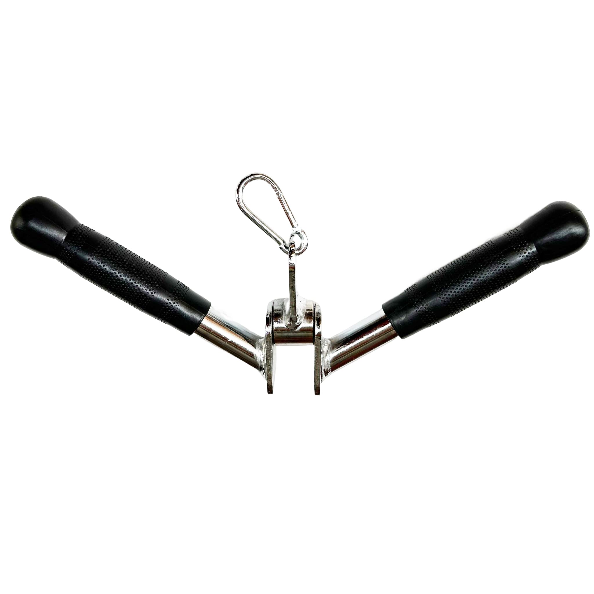 Tricep V-Bar Cable Attachment with 360 Swivel Steel Grips