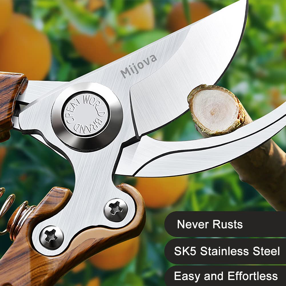 Jolof Store Heavy Duty Pruning Shears - SK5 Stainless Steel Secateurs
