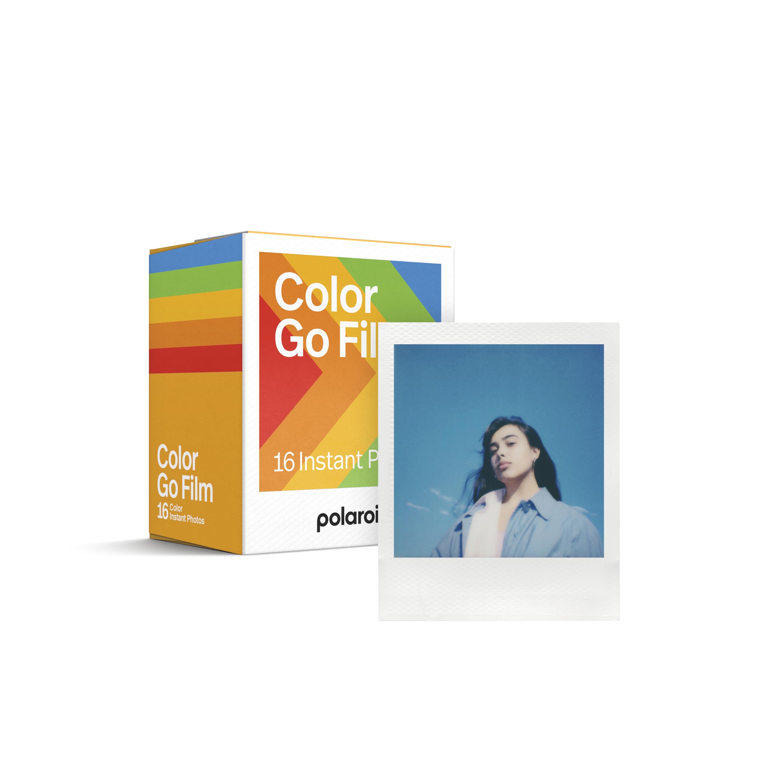 Polaroid Go Color Instant Film – 16 Photos – Glossy White Frames