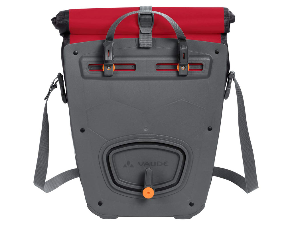VAUDE Aqua Back Single 24L Waterproof Bike Pannier Bag - Red Tarpaulin