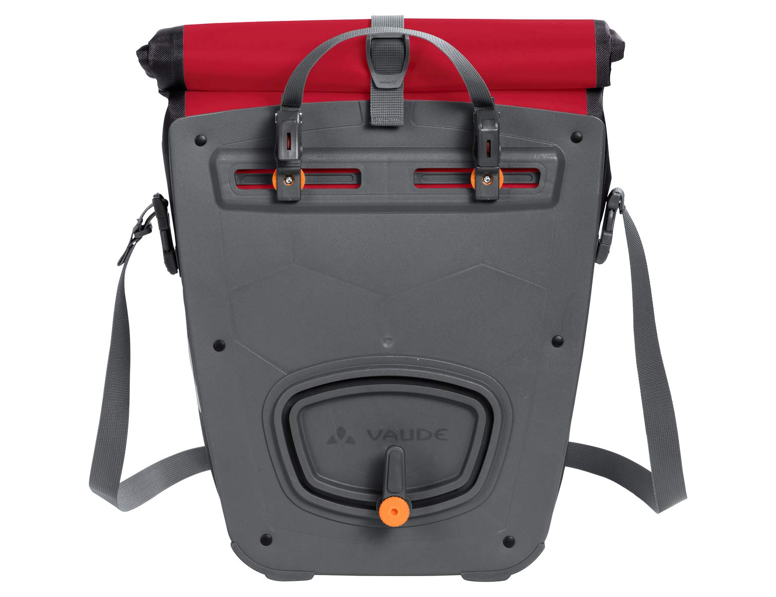 VAUDE Aqua Back Single 24L Waterproof Bike Pannier Bag - Red Tarpaulin