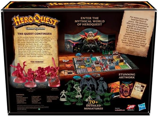 Avalon Hill HeroQuest Game System | Fantasy Dungeon Crawler Board Game