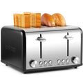 Cusimax 4-Slice Stainless Steel Toaster with Extra-Wide Slots