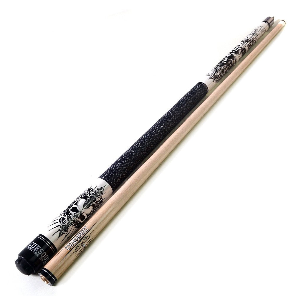 CUESOUL ROCKIN 58" 21oz Maple Pool Cue Stick Set with Irish Linen Wrap