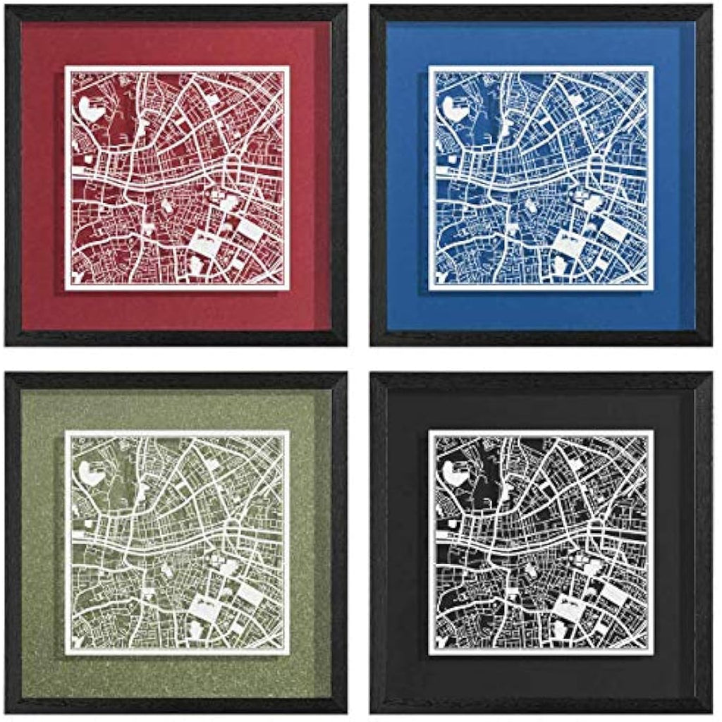 Dublin Marco de Papel para Mapas – Jolof Store Minimalist Paper Art 9x9
