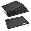 Navaris Slate Serving Plates - Set of 6 Rectangular Stone Placemats - 30x20cm