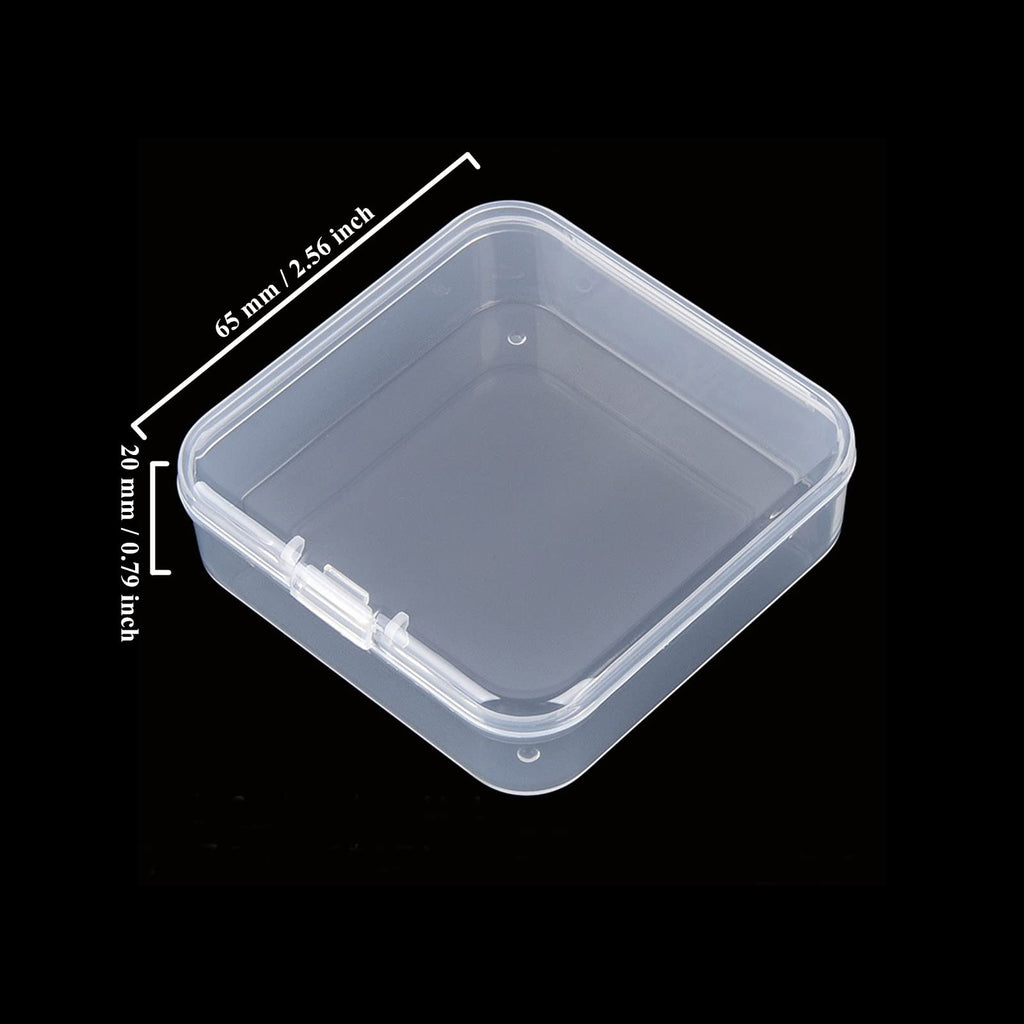 100-Pack Clear Plastic Mini Storage Boxes with Lids