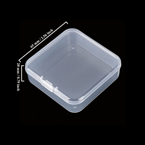 100-Pack Clear Plastic Mini Storage Boxes with Lids