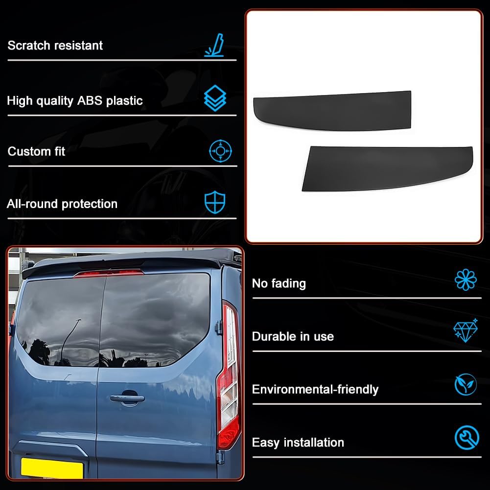 GEARZAAR Rear Roof Spoiler for Ford Transit Custom 2013-2020, Black PU