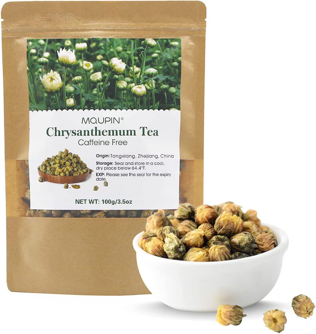 MQUPIN Whole Dried Chrysanthemum Flower Buds - Chinese Herbal Tea, 3.5oz