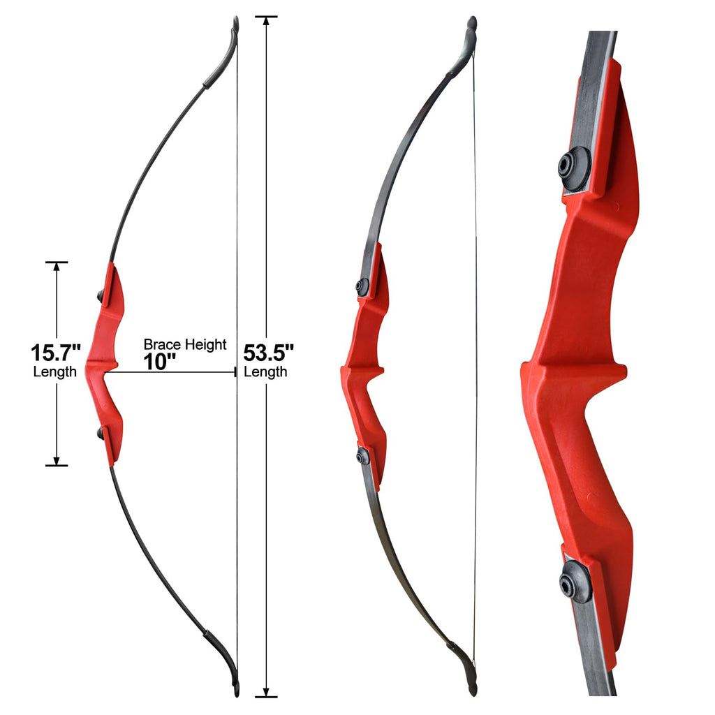 D&Q Ambidextrous Recurve Bow and Arrow Set - 40Lbs Takedown Archery Kit