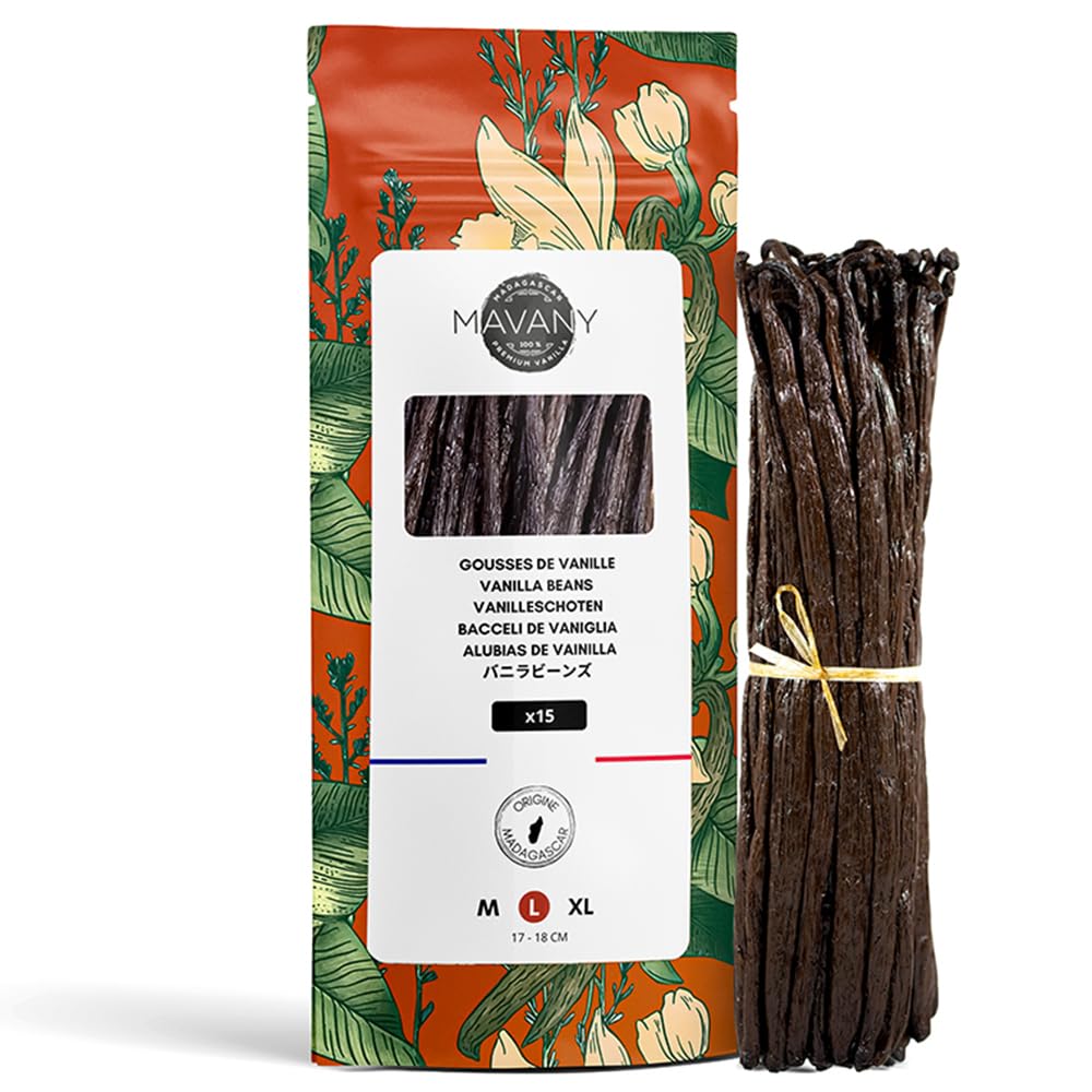 Mavany Madagascar Bourbon Vanilla Pods – 15 Grand Cru Gourmet Beans