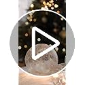 Set of 3 Crackled Glass LED Orbs – Warm White Battery Lights