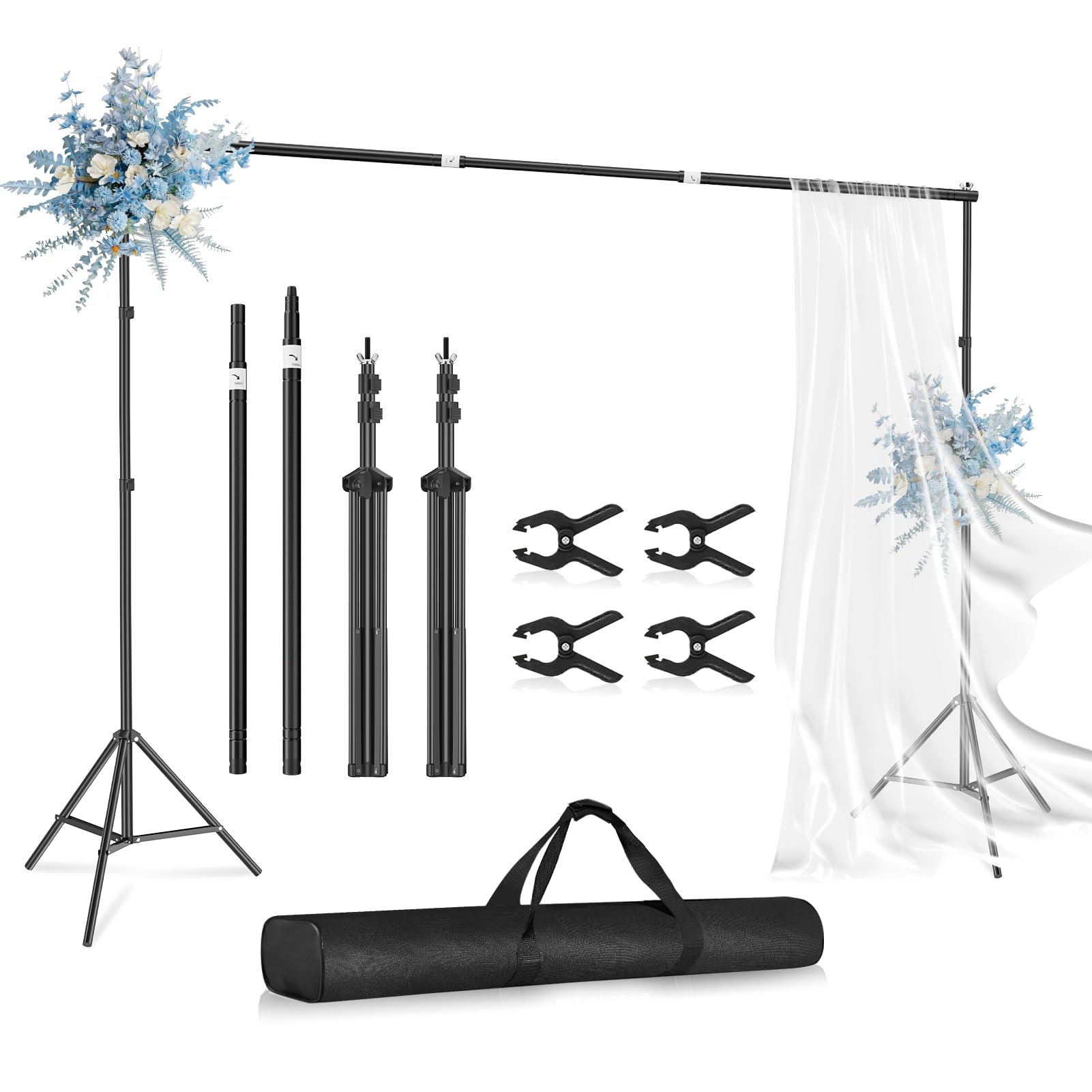 HolaDream 7x10ft Backdrop Stand Kit | Adjustable Photography Frame