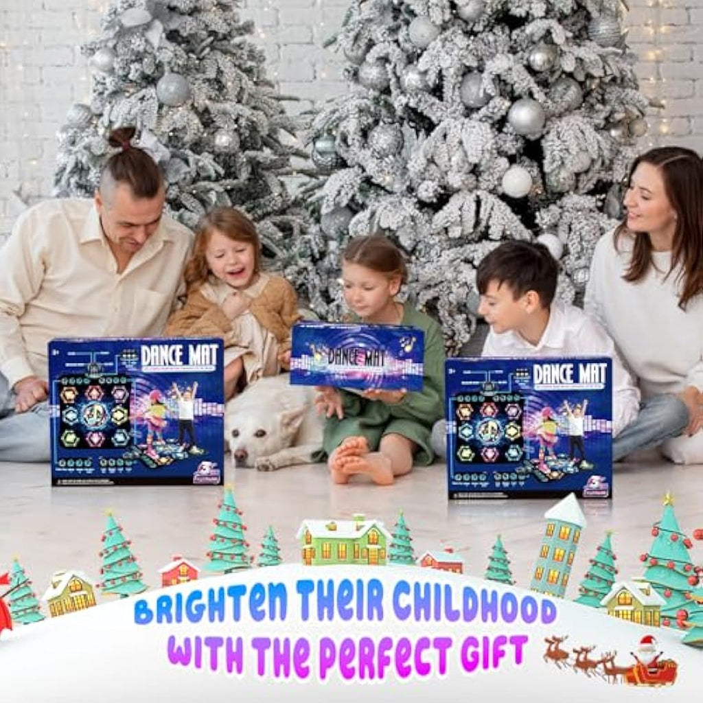 Surelect 8-Button Light Up Dance Mat with Bluetooth for Kids 3-12