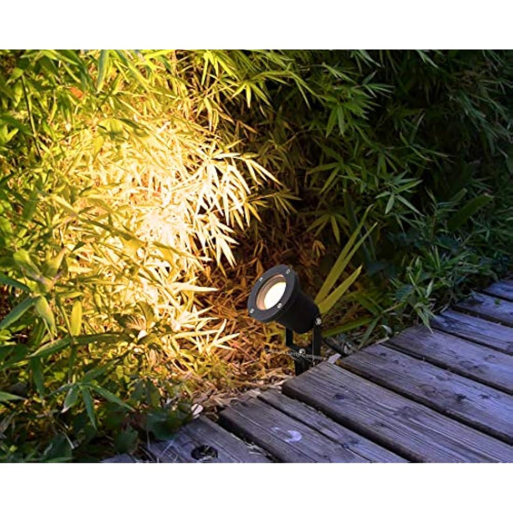 GU10 Outdoor Garden Spike Lights | IP65 Matt Black - 4 Pack