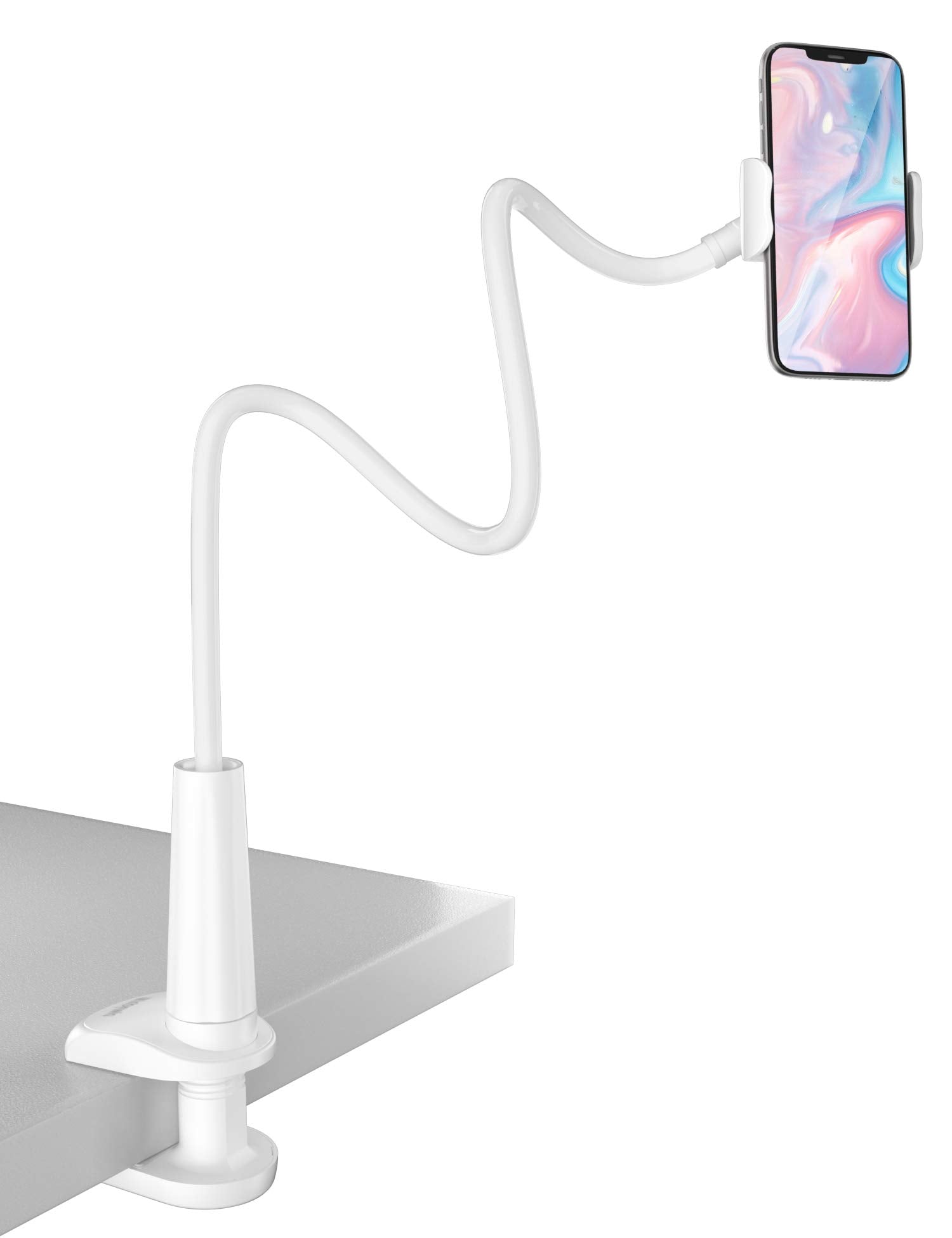 TRYONE Gooseneck Phone Holder - Flexible Arm Bed & Desk Mount Stand