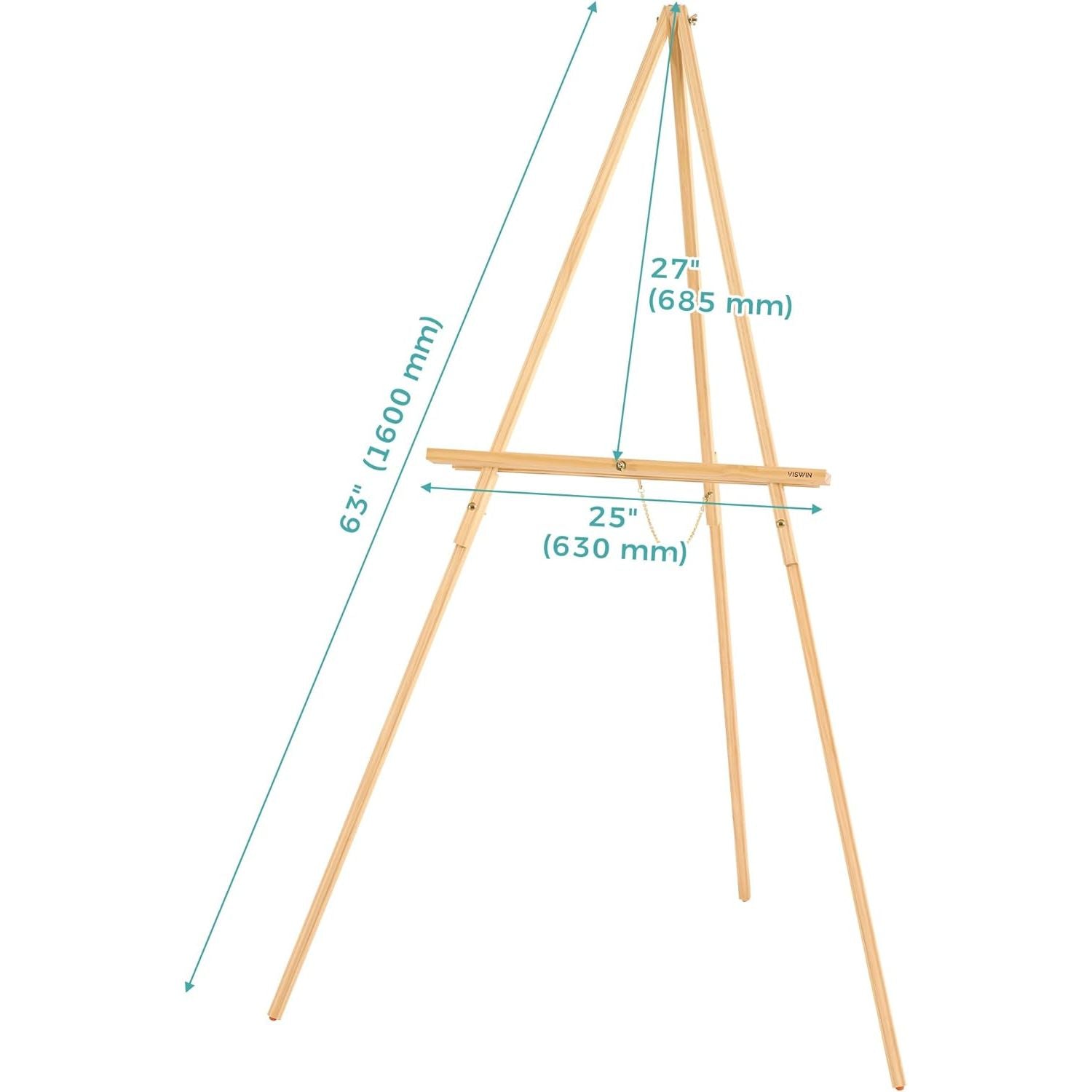 VISWIN 160cm Wooden Tripod Easel Stand for Wedding Signs & Painting