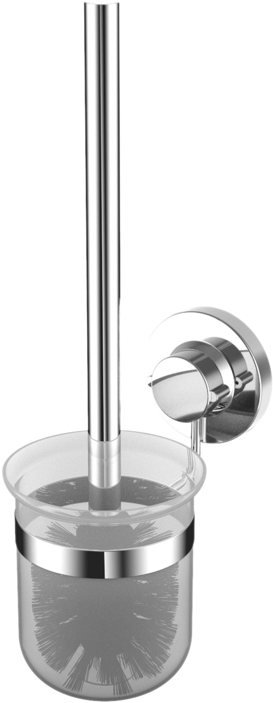 Cornat Toilet Brush Holder Set | 3 Mounting Options | Chrome-Plated Steel