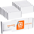 Lifewit 12 Pack Adjustable Drawer Dividers – 6" High Expandable Organizers