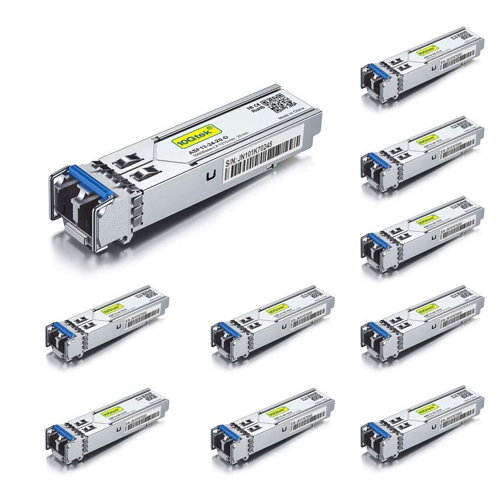 1G SFP LX LC Singlemode 10km Transceiver Module | 10 Pack