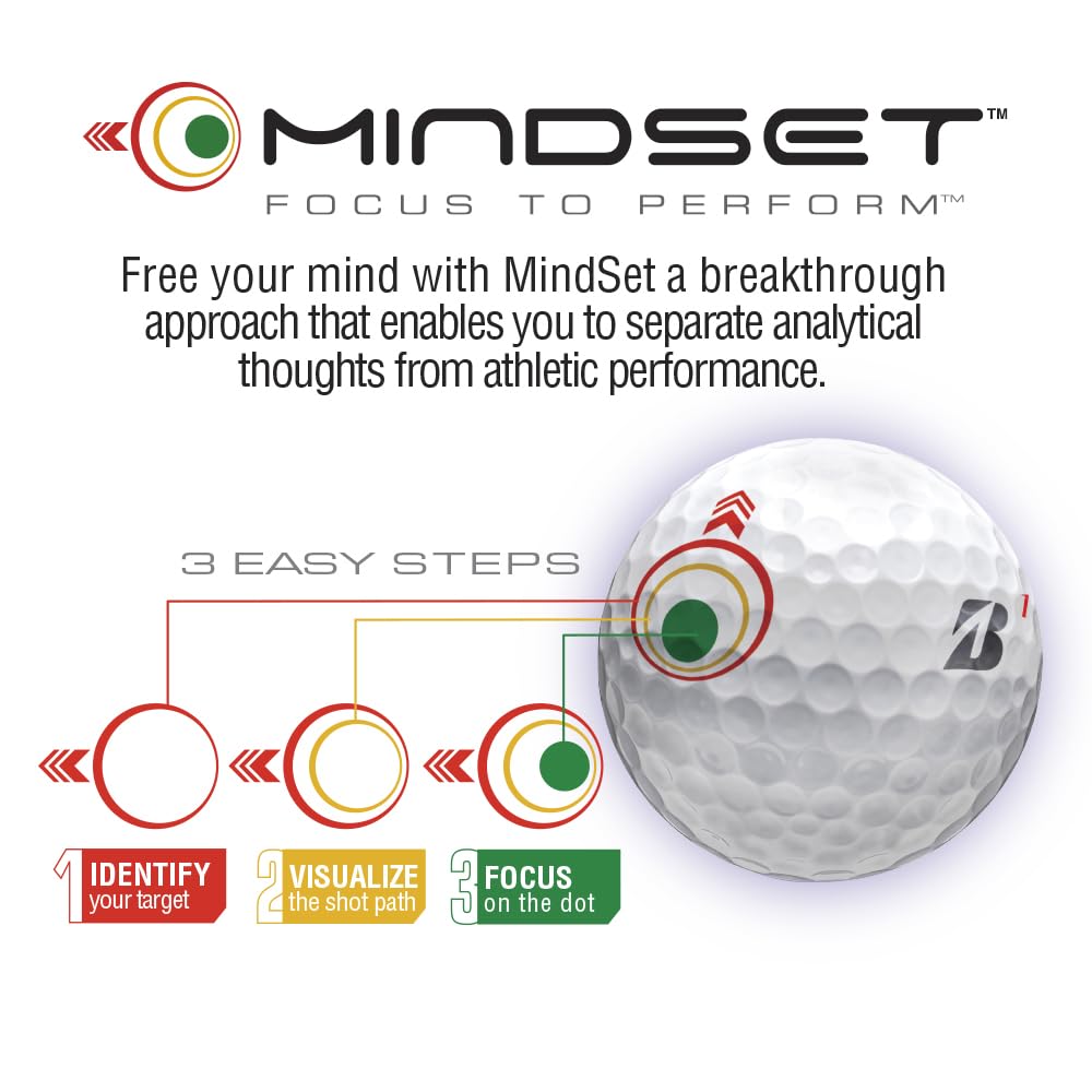 Bridgestone Golf 2024 Tour B RX Mindset White Golf Balls - 12 Pack