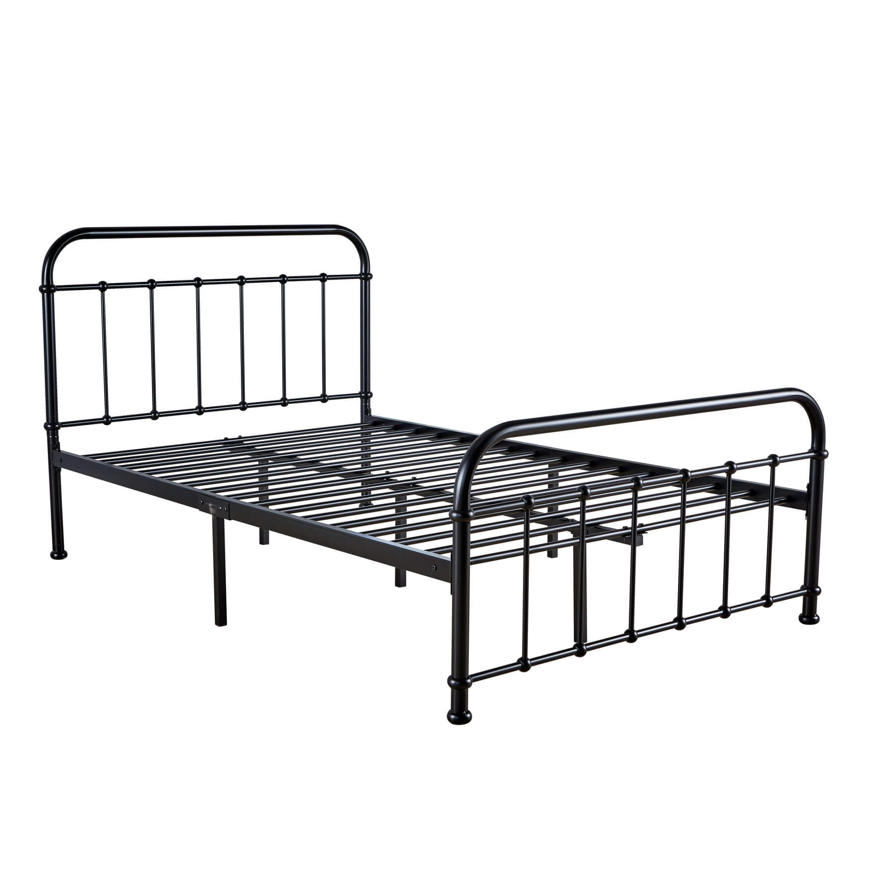 Black Metal Platform Bed Frame | 4ft Small Double