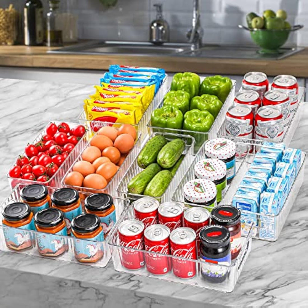 Jolof Store Fridge Organisers Set of 10 | Clear BPA-Free Storage Bins