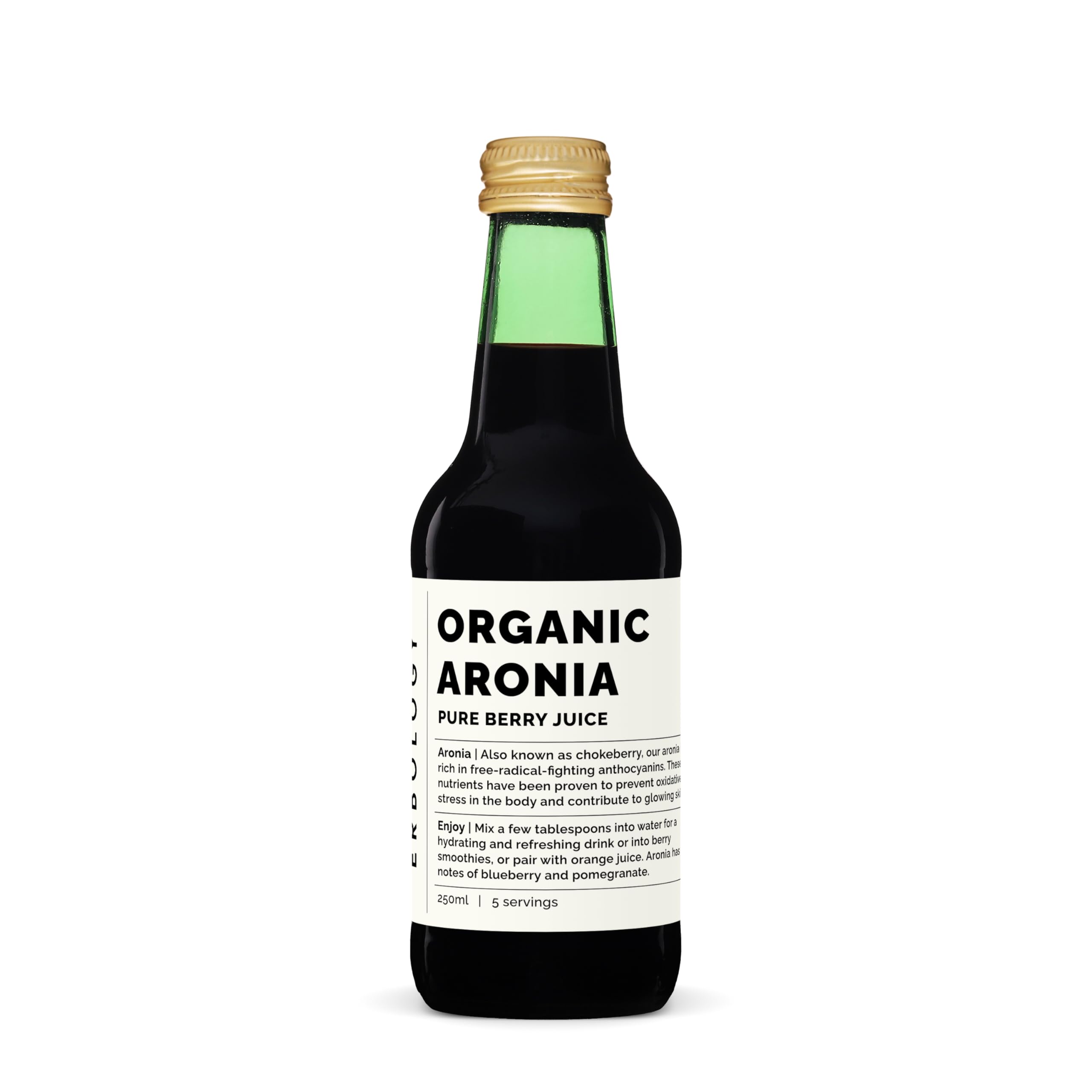 Erbology Organic Aronia Berry Juice – 250ml Antioxidant Superfood Drink