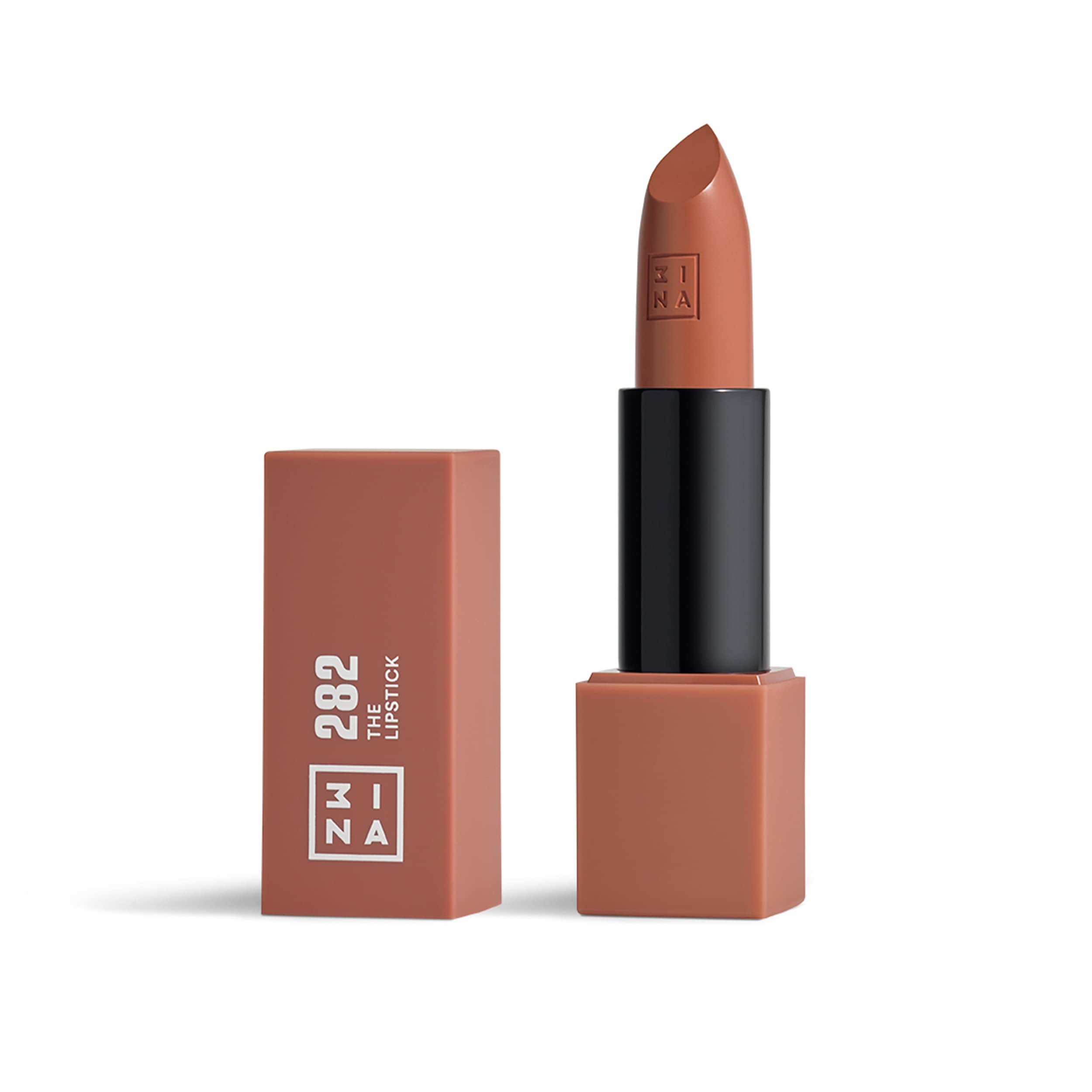 3INA Vegan Semi-Matte Lipstick 282 – Light Brown Moisturizing Formula