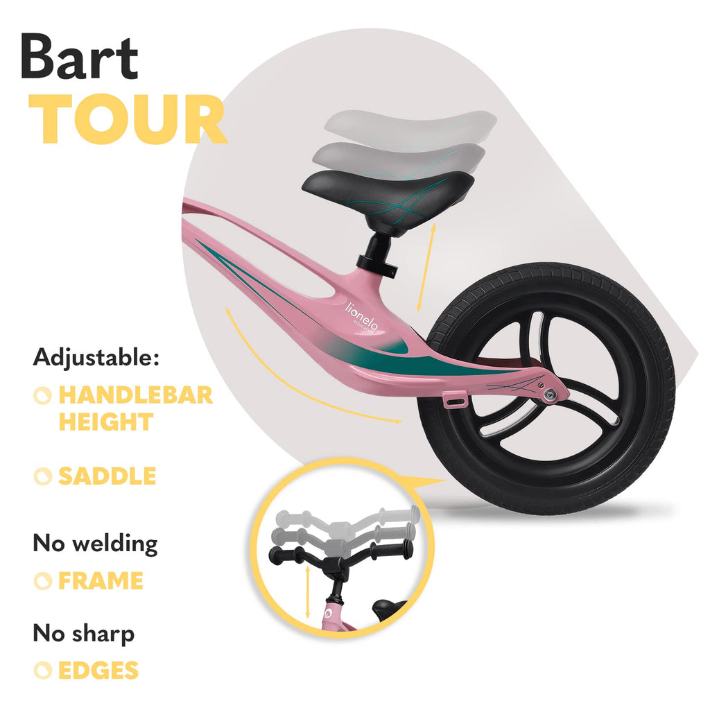 Lionelo Bart Tour Balance Bike – Lightweight Magnesium Frame & 12" PU Wheels