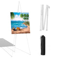 Hniuyun White Metal Easel Stand - 168cm Adjustable Portable Tripod
