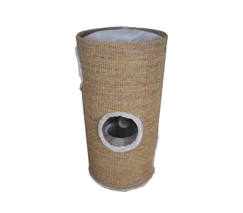 Dehner Tassilo Cat Scratching Barrel – 2-Level Sisal Tower, 36x70cm