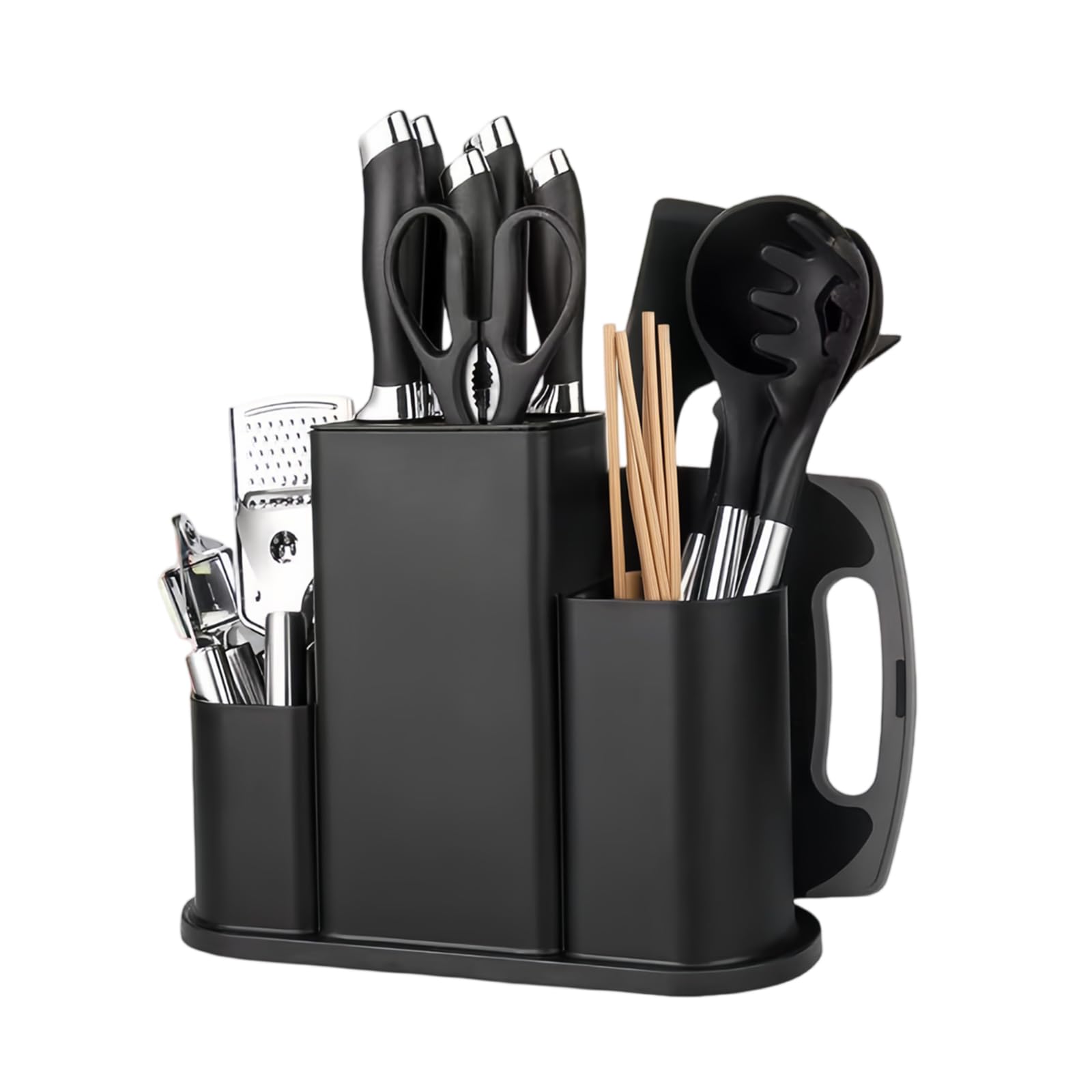 Jolof Store Universal Knife Block – 14 Slot Detachable Storage Stand