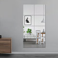 EVENLIVE Full Body Mirror Tiles | 8 PCS Frameless Glass Wall Mirror for Gym